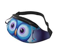 Fanny Pack Waist Bag Pack Adjustable Hip Bum Bag Blue Owl Crossbody Bags Belt Bag for Men Women