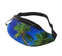 Fanny Pack Waist Bag Pack Adjustable Hip Bum Bag Blue Sea Sky Coconut Tree Crossbody Bags Belt Bag for Men Women