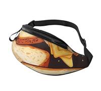 Fanny Pack Waist Bag Pack Adjustable Hip Bum Bag Cheese Sandwiches Crossbody Bags Belt Bag for Men Women