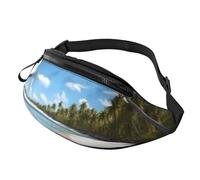 Fanny Pack Waist Bag Pack Adjustable Hip Bum Bag Coconut Palm Beach Crossbody Bags Belt Bag for Men Women