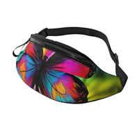 Fanny Pack Waist Bag Pack Adjustable Hip Bum Bag Colorful Butterfly Crossbody Bags Belt Bag for Men Women