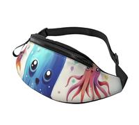 Fanny Pack Waist Bag Pack Adjustable Hip Bum Bag Colorful Squid Octopus Crossbody Bags Belt Bag for Men Women