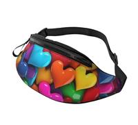 Fanny Pack Waist Bag Pack Adjustable Hip Bum Bag Colourful Heart Crossbody Bags Belt Bag for Men Women