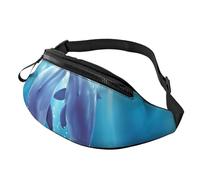 Fanny Pack Waist Bag Pack Adjustable Hip Bum Bag Dolphins in Love Crossbody Bags Belt Bag for Men Women