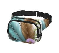 Fanny Pack Waist Bag Pack Adjustable Hip Bum Bag Feather flower Crossbody Bags Belt Bag for Men Women