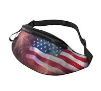 Fanny Pack Waist Bag Pack Adjustable Hip Bum Bag Firework American Flag 4Th of July Crossbody Bags Belt Bag for Men Women