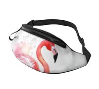 Fanny Pack Waist Bag Pack Adjustable Hip Bum Bag Flamingo Watercolor Crossbody Bags Belt Bag for Men Women