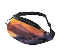 Fanny Pack Waist Bag Pack Adjustable Hip Bum Bag Greece Island Sunset Landscape Crossbody Bags Belt Bag for Men Women