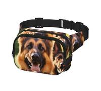 Fanny Pack Waist Bag Pack Adjustable Hip Bum Bag Happy German Shepherd Crossbody Bags Belt Bag for Men Women