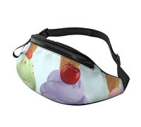 Fanny Pack Waist Bag Pack Adjustable Hip Bum Bag Ice Cream Cones Crossbody Bags Belt Bag for Men Women