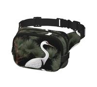 Fanny Pack Waist Bag Pack Adjustable Hip Bum Bag Japanese Crane Pine Crossbody Bags Belt Bag for Men Women