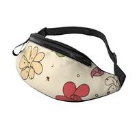 Fanny Pack Waist Bag Pack Adjustable Hip Bum Bag Lovely flower patterns Crossbody Bags Belt Bag for Men Women