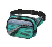 Fanny Pack Waist Bag Pack Adjustable Hip Bum Bag Maldives Scenery Crossbody Bags Belt Bag for Men Women