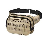 Fanny Pack Waist Bag Pack Adjustable Hip Bum Bag Music Notes on Old Paper Crossbody Bags Belt Bag for Men Women
