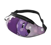 Fanny Pack Waist Bag Pack Adjustable Hip Bum Bag Purple Poodle Polka Dot Crossbody Bags Belt Bag for Men Women
