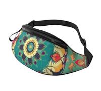 Fanny Pack Waist Bag Pack Adjustable Hip Bum Bag Round Flower Crossbody Bags Belt Bag for Men Women