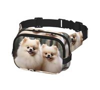Fanny Pack Waist Bag Pack Adjustable Hip Bum Bag Short-haired pomeranian dog Crossbody Bags Belt Bag for Men Women