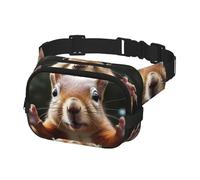 Fanny Pack Waist Bag Pack Adjustable Hip Bum Bag Squirrel Funny Animal Crossbody Bags Belt Bag for Men Women