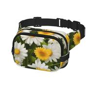 Fanny Pack Waist Bag Pack Adjustable Hip Bum Bag Summer Floral Daisies Flower Crossbody Bags Belt Bag for Men Women