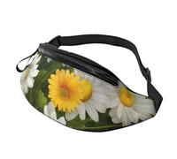 Fanny Pack Waist Bag Pack Adjustable Hip Bum Bag Summer Floral Daisies Flower Crossbody Bags Belt Bag for Men Women