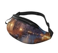 Fanny Pack Waist Bag Pack Adjustable Hip Bum Bag Venice at Night Crossbody Bags Belt Bag for Men Women
