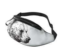 Fanny Pack Waist Bag Pack Adjustable Hip Bum Bag Wildlife Hand Drawn Bear Animal Crossbody Bags Belt Bag for Men Women