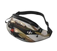 Fanny Pack Waist Bag Pack Adjustable Hip Bum Bag World War Aircraft Airplane Crossbody Bags Belt Bag for Men Women