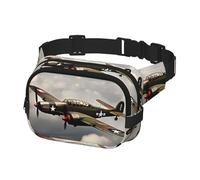 Fanny Pack Waist Bag Pack Adjustable Hip Bum Bag World War Aircraft Airplane Crossbody Bags Belt Bag for Men Women