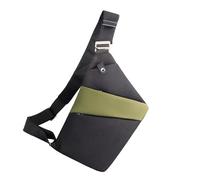 Fanny Pack, Waist Pack for Men | Travel Backpack with Slim - Anti-Theft Chest Bag, Casual Bag for Dating, Commuting, Cycling, Shopping, Traveling, Black with green, A, See