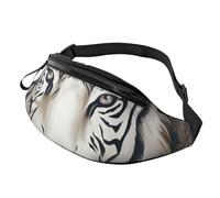 Fanny Pack Waist Packs for Men Women Sling Backpack Everywhere Belt Bag A cat in a nebula Crossbody Bags, White Tiger Head Pattern, One Size