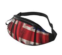 Fanny Pack Waist Packs for Men Women Sling Backpack Everywhere Belt Bag A pattern with horses Crossbody Bags, British Flag On Black Background, One Size