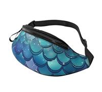 Fanny Pack Waist Packs for Men Women Sling Backpack Everywhere Belt Bag Basketball in Fire Crossbody Bags, Water Lily Mermaid Scales, One Size