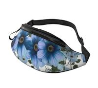 Fanny Pack Waist Packs for Men Women Sling Backpack Everywhere Belt Bag Blooming blue daisy Crossbody Bags, Blooming Blue Daisy, One Size