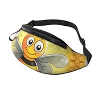 Fanny Pack Waist Packs for Men Women Sling Backpack Everywhere Belt Bag Blooming blue daisy Crossbody Bags, Bee On The Square, One Size