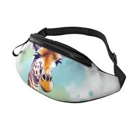 Fanny Pack Waist Packs for Men Women Sling Backpack Everywhere Belt Bag Blooming blue daisy Crossbody Bags, Giraffe Art Illustration, One Size