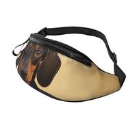 Fanny Pack Waist Packs for Men Women Sling Backpack Everywhere Belt Bag Blue ice cube background Crossbody Bags, A Cute Dachshund, One Size