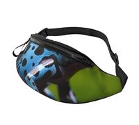 Fanny Pack Waist Packs for Men Women Sling Backpack Everywhere Belt Bag Colorful dragonfly Crossbody Bags, Dart Frog Blue, One Size