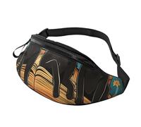 Fanny Pack Waist Packs for Men Women Sling Backpack Everywhere Belt Bag Colorful Hand Painted Easter Eggs Crossbody Bags, Cats Lying On The Piano Keyboard, One Size