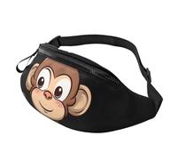 Fanny Pack Waist Packs for Men Women Sling Backpack Everywhere Belt Bag Cute and weird hamster Crossbody Bags, Cartoon Brown Monkey, One Size