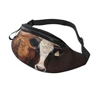 Fanny Pack Waist Packs for Men Women Sling Backpack Everywhere Belt Bag Eid al-Fitr crescent moon and stars Crossbody Bags, Cow In Brown Leather, One Size