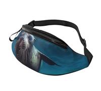 Fanny Pack Waist Packs for Men Women Sling Backpack Everywhere Belt Bag Eid al-Fitr crescent moon and stars Crossbody Bags, Underwater Sea Lion, One Size