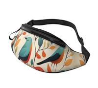 Fanny Pack Waist Packs for Men Women Sling Backpack Everywhere Belt Bag Flock of Tropical Flamingos Crossbody Bags, Flock Of Birds, One Size