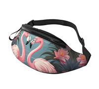 Fanny Pack Waist Packs for Men Women Sling Backpack Everywhere Belt Bag Flock of Tropical Flamingos Crossbody Bags, Flock Of Tropical Flamingos, One Size