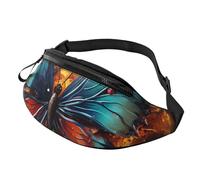 Fanny Pack Waist Packs for Men Women Sling Backpack Everywhere Belt Bag Flowers and Hawaiian Tribal Crossbody Bags, Color Butterfly Background, One Size