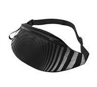 Fanny Pack Waist Packs for Men Women Sling Backpack Everywhere Belt Bag Happy bee Crossbody Bags, Black And White Spiral Tunnel, One Size