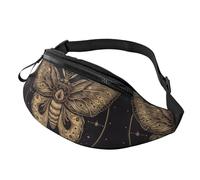 Fanny Pack Waist Packs for Men Women Sling Backpack Everywhere Belt Bag Pug Green Polka Dot Crossbody Bags, Moth, One Size