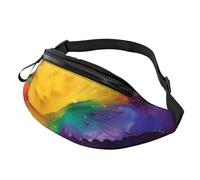 Fanny Pack Waist Packs for Men Women Sling Backpack Everywhere Belt Bag Tiger in fire Crossbody Bags, Colorful Paint Splatter Art, One Size