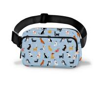 Fanny Pack Women Casual Belt Bag Fashion Waist Pack Easy for Store with Adjustable Strap Traveling Hiking Running Walking, Blue, M, Casual