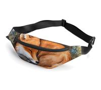 Fanny Packs A Sleeping Fox Printed Crossbody Bags Everywhere Belt Bag Crossbody Belt Bags Small Sling Bag for Hiking Running Travel Cycling, style, 36*15cm, Fanny Packs