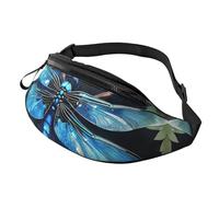 Fanny Packs Art Blue Dragonfly Waist Pack for Women Men Sling Bag with Adjustable Strap Everywhere Belt Bags